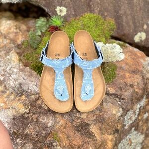 Custom made upcycled Birkenstocks